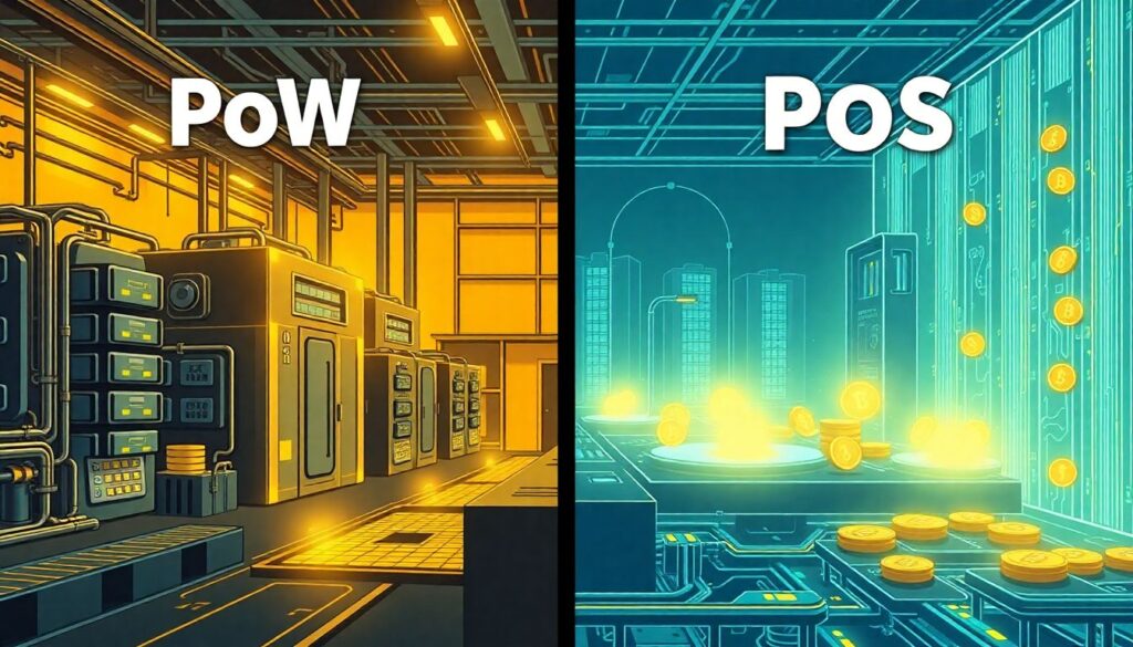 Разбор принципов консенсуса в блокчейнах Proof of Work и Proof of Stake - иллюстрация