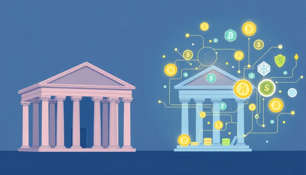 Как изменится роль банков после массового внедрения криптовалют - иллюстрация